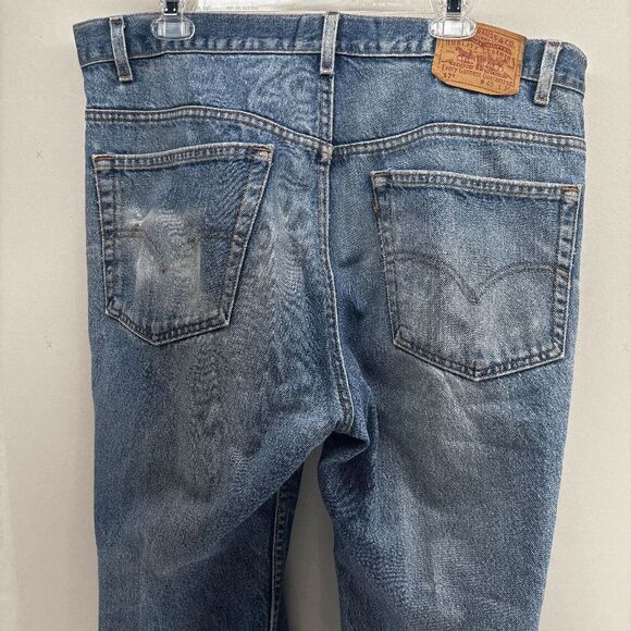 VTG Levis 517 Jeans Men's 40x30 Bootcut Pants Y2K Faded Whisker Wallet USA 1999 - Picture 3 of 12